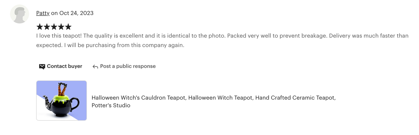 Halloween Witch's Cauldron Teapot