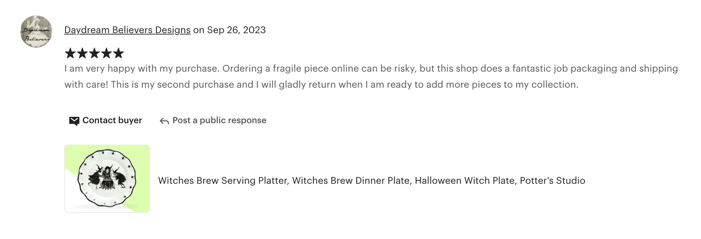 Halloween Witches Brew Serving Platter Dinner Plate