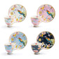 Spring Flowers with Hummingbird Fine Porcelain Tea Cup and Saucer