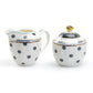 Dark Gray Dots Fine Porcelain Sugar & Creamer Set