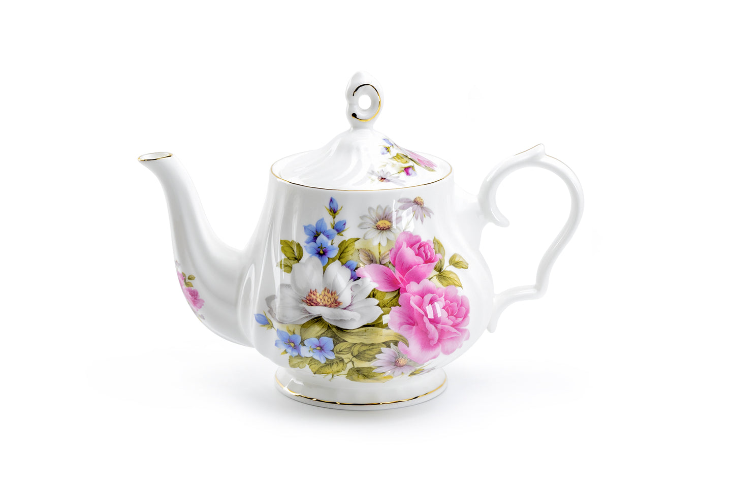 Stechcol Gracie Bone China Grace's Pink Rose Bone China Teapot