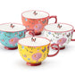 Butterfly Garden Fine Porcelain Latte Mug Set of 4