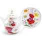 Poppy Field Glass and Fine Porcelain Tea For One Set