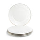 White Gold Sia Fine Porcelain Dessert/Dinner Plate
