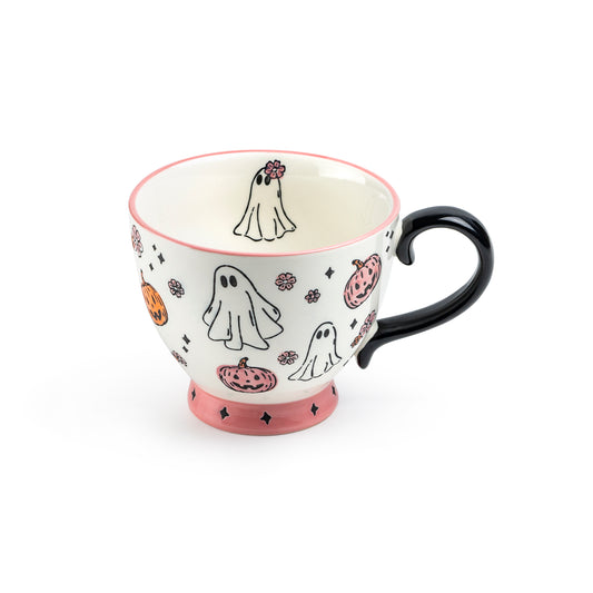 Haunted Harvest Pink Latte Mug