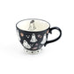 Spooky Ghosts Black Latte Mug
