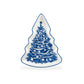 Blue Holly Christmas Tree Serving Tray