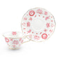 Christmas Pink Bow Fine Porcelain Tea Cup and Saucer
