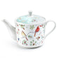 Winter Cardinals Fine Porcelain Teapot