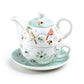 Winter Cardinals Fine Porcelain Tea For One Set