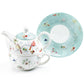 Winter Cardinals Fine Porcelain Tea For One Set