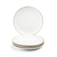 White Gold Shell Fine Porcelain Dessert/Dinner Plate