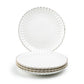 White Gold Shell Fine Porcelain Dessert/Dinner Plate