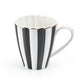 Black and White Scallop Fine Porcelain Mug