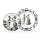 Halloween Victorian Skeletons Dessert/Dinner Plate