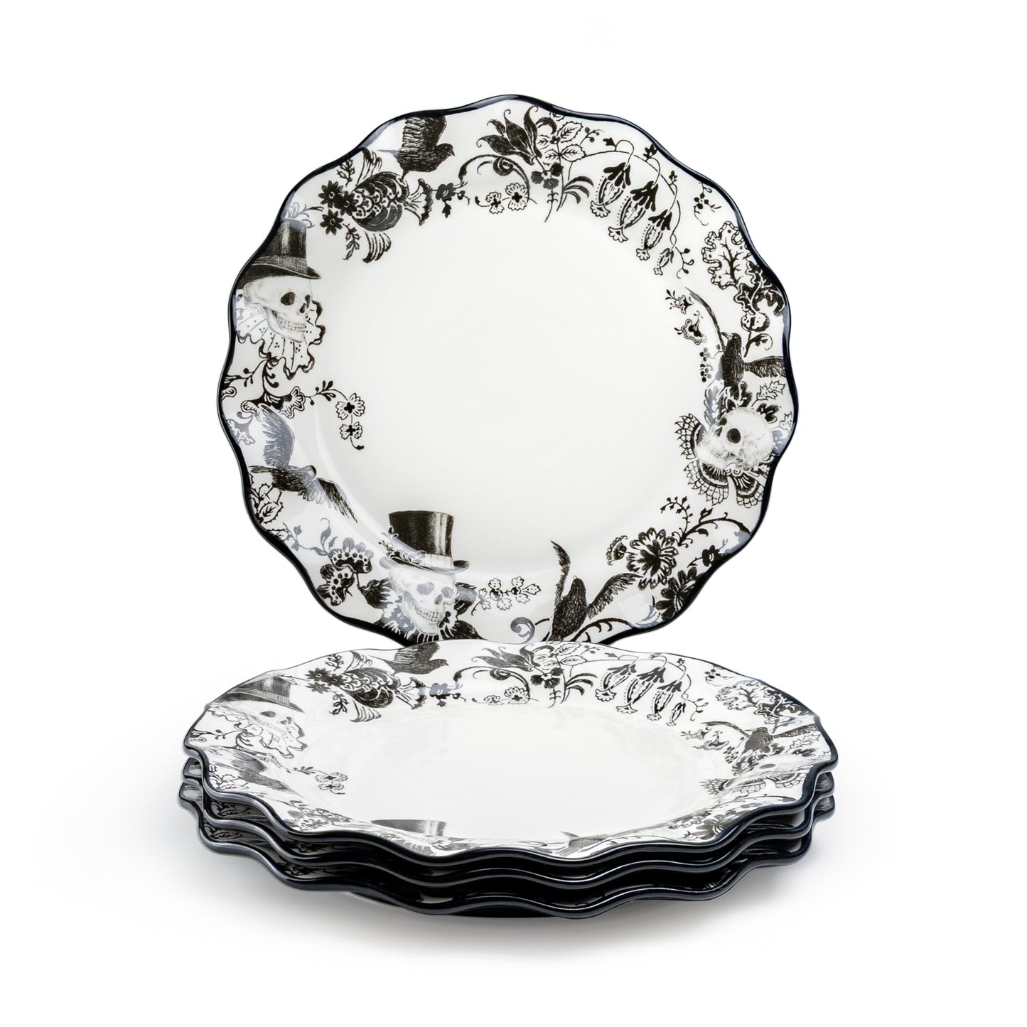 11" Halloween Midnight Gothic Dinner Plate