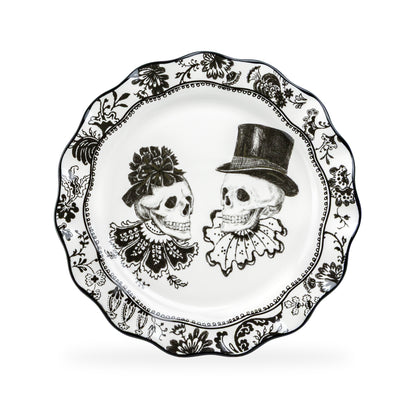 Halloween Victorian Skulls Dessert/Dinner Plate