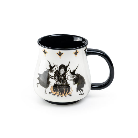 Halloween Witches Brew Mug with Flying Witch on the back