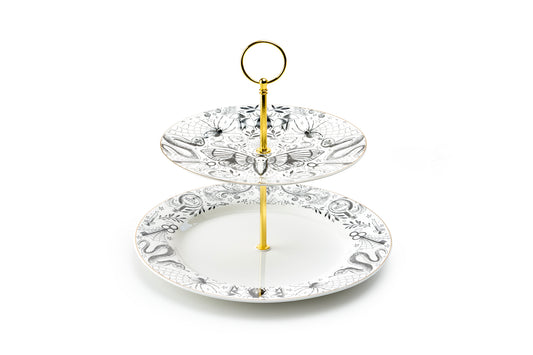 Mystic Web Fine Porcelain 2-Tier Server