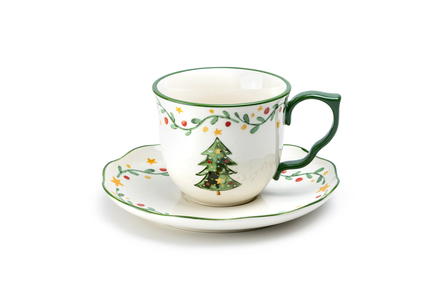 Christmas Tree Delight Cup and Saucer