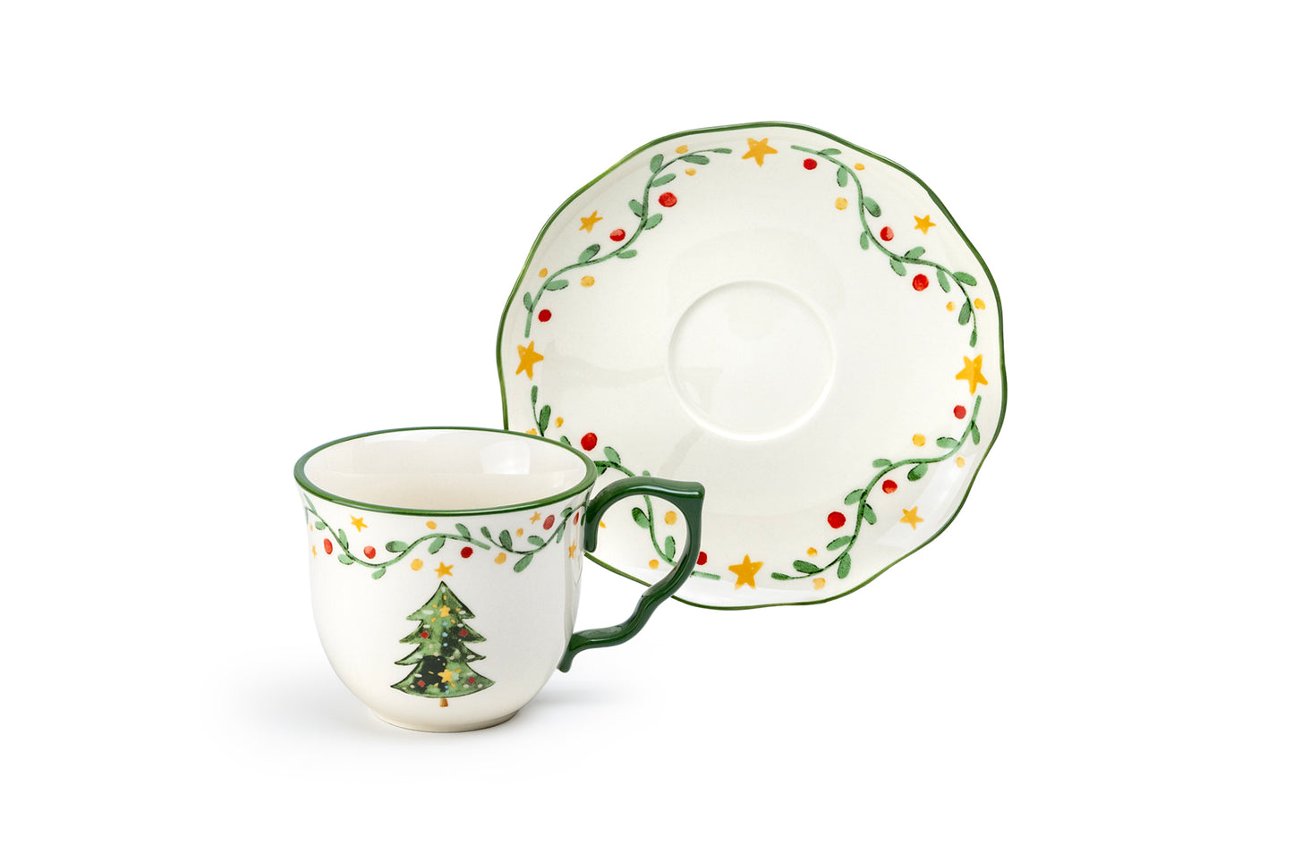 Christmas Tree Delight Cup and Saucer