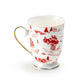 Red Village Fine Porcelain Footed Mug