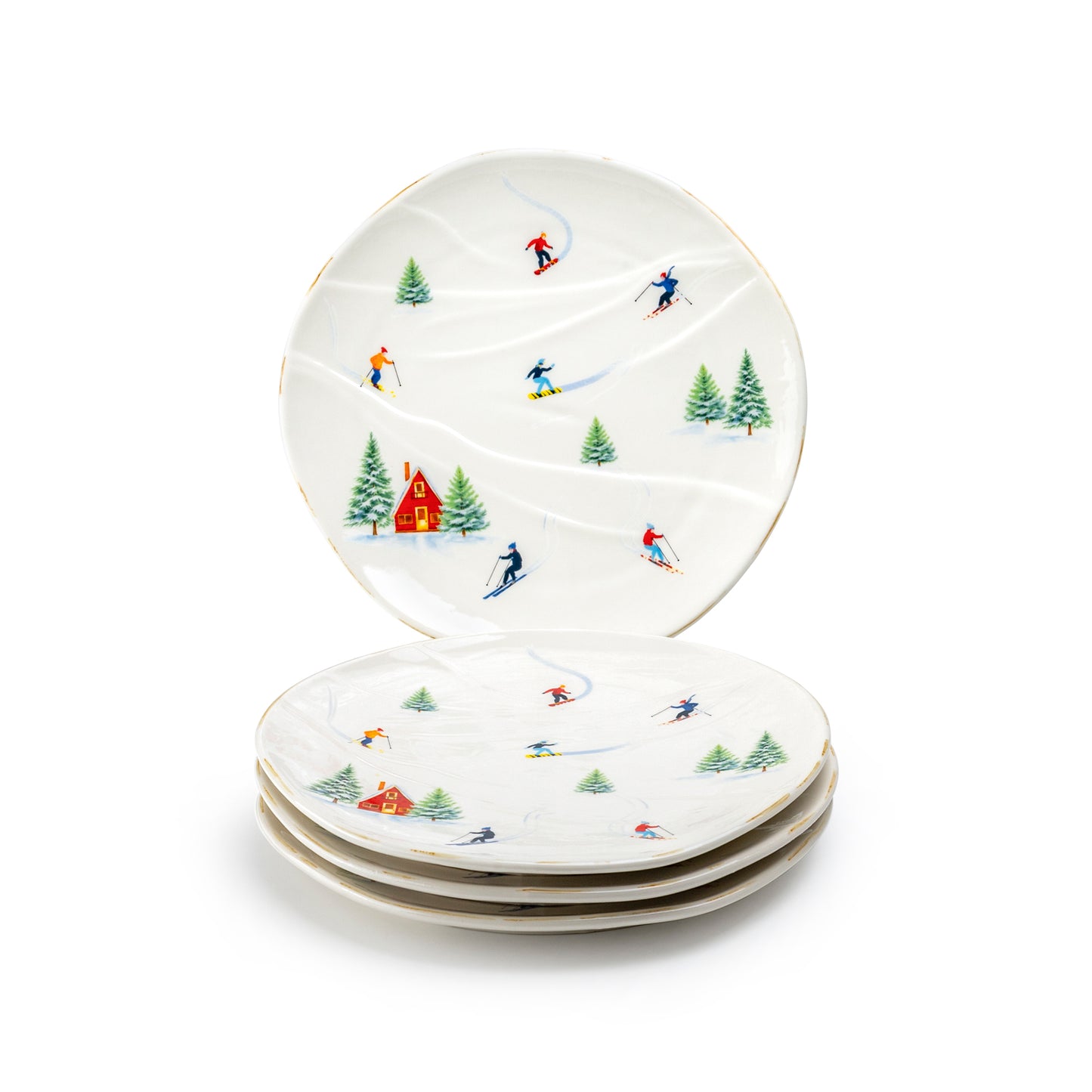 Winter Ski Slope Dessert/Salad Plate
