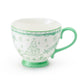 Festive Pup and Tree Fine Porcelain Latte Mug