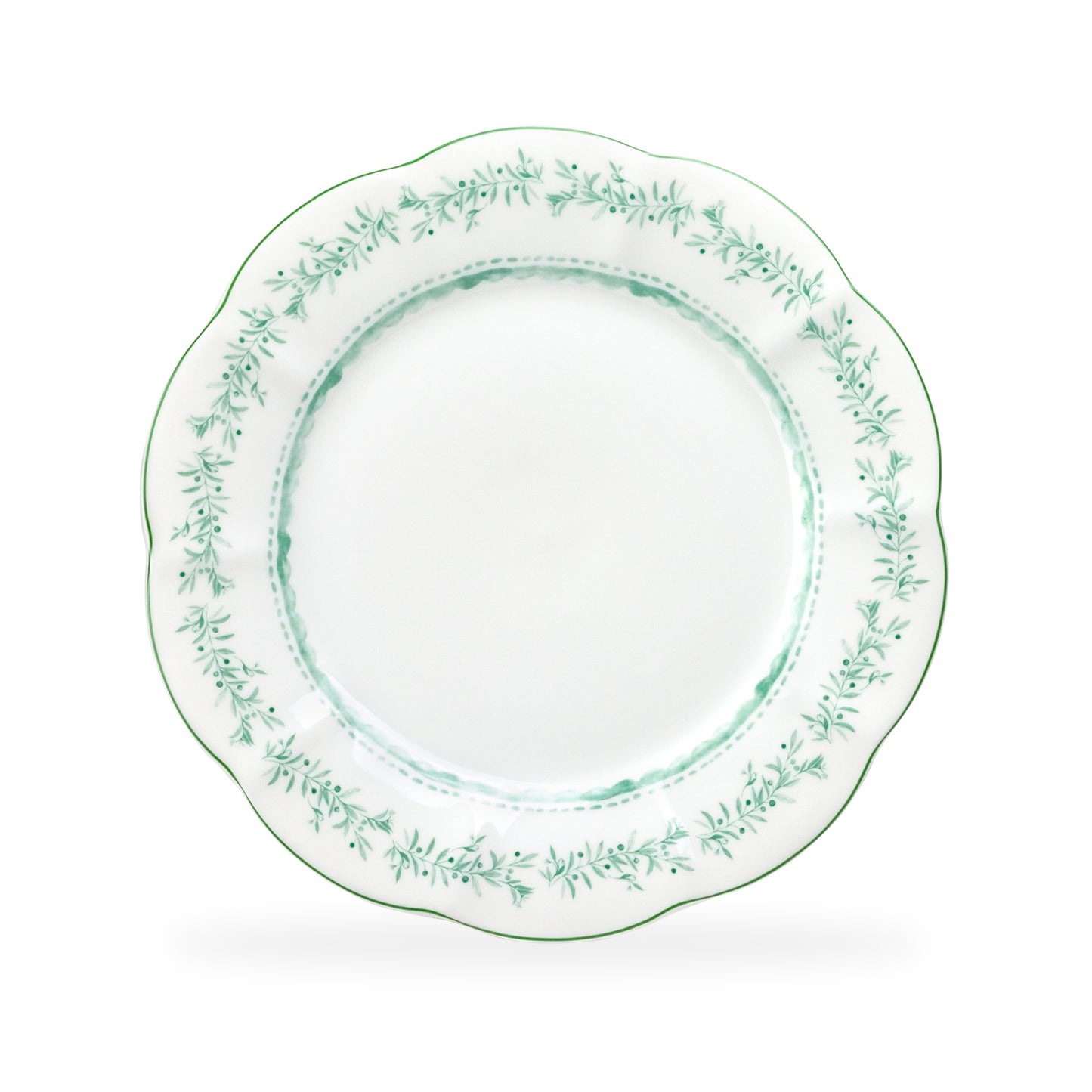 Festive Pup and Tree Fine Porcelain Dessert/Dinner Plate