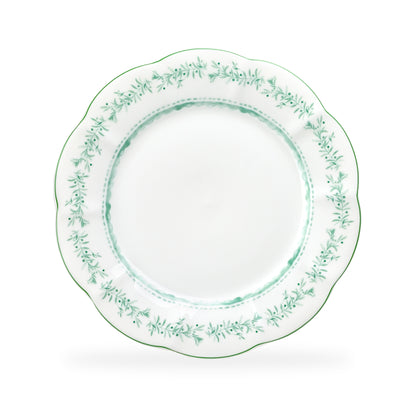 Festive Pup and Tree Fine Porcelain Dessert/Dinner Plate