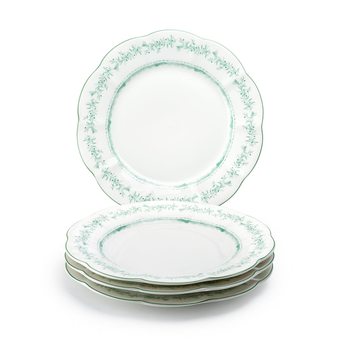 Festive Pup and Tree Fine Porcelain Dessert/Dinner Plate