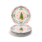 Christmas Tree Pink Dessert/Dinner Plate