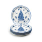 Blue Holly Christmas Tree Dessert/Salad Plate