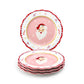8.5" Pink Santa Dessert/Salad Plate