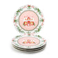 Christmas House Pink Dessert/Dinner Plate