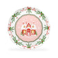 Christmas House Pink Dessert/Dinner Plate