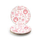 Christmas Pink Bow Fine Porcelain Dessert/Dinner Plate