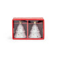 Gift Boxed Holiday Gold Pine Salt and Pepper Shaker Set