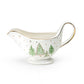 Christmas Pine Trees Fine Porcelain Gravy Boat