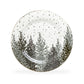 Grey and Gold Winter Forest Fine Porcelain Dessert/Dinner Plate