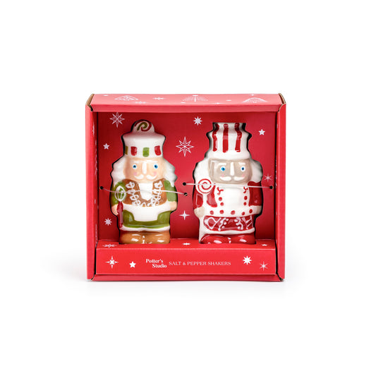 Gift Boxed Holiday Royal Nutcrackers Figurine Salt and Pepper Shaker Set