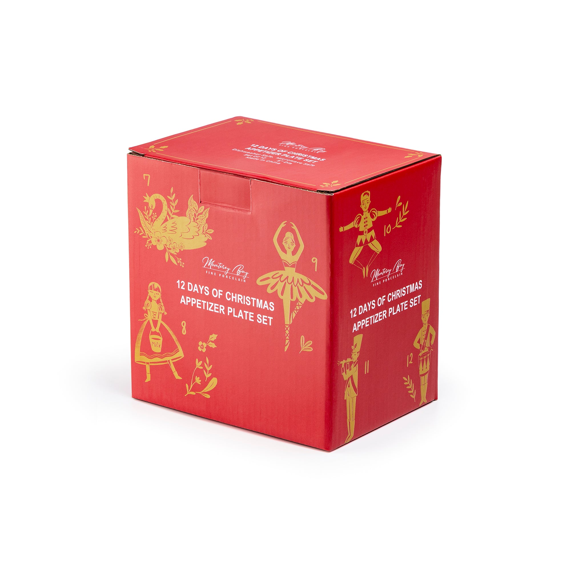 mami クリスマスボックス　ZeeNuNew cutiepie 12 Days of Christmas Fine Porcelain Appetizer Plate Set - Gift Box