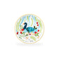 12 Days of Christmas Fine Porcelain Appetizer Plate Set - Metal Rack Version