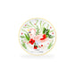12 Days of Christmas Fine Porcelain Appetizer Plate Set - Metal Rack Version