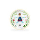 12 Days of Christmas Fine Porcelain Appetizer Plate Set - Metal Rack Version
