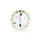 12 Days of Christmas Fine Porcelain Appetizer Plate Set - Metal Rack Version