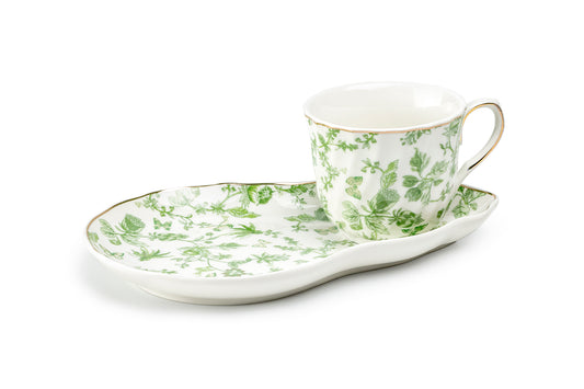 Greeny Garden Fine Porcelain Tea Snack Set