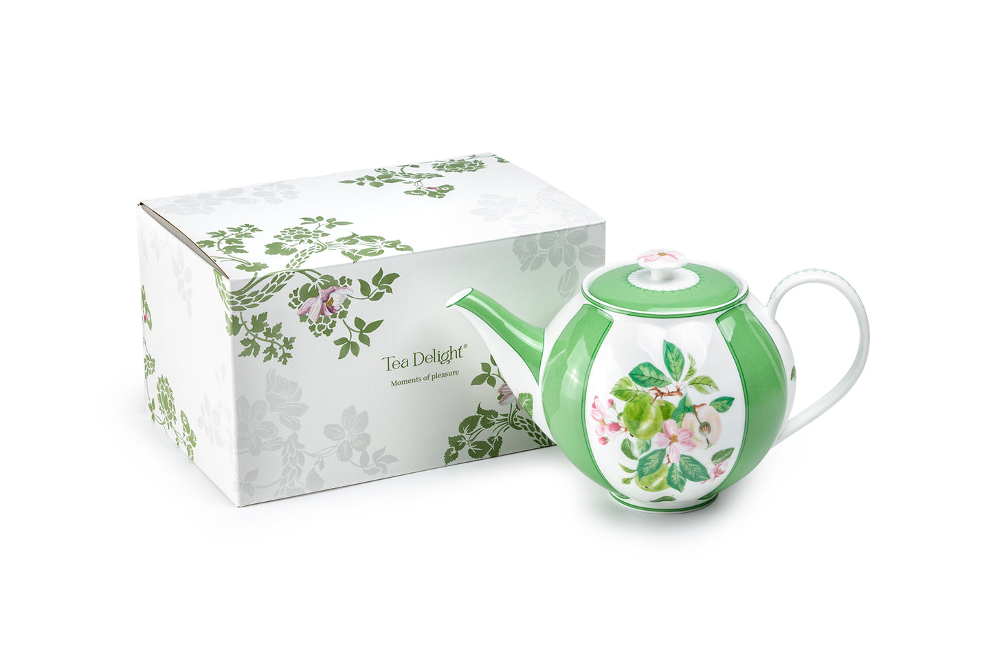 Apple Blossom Bone China Teapot with Gift Box