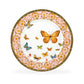 Butterflies with Pink Ornament Fine Porcelain Dessert/Dinner Plate