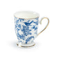 Blue Bird Toile Fine Porcelain Footed Mug